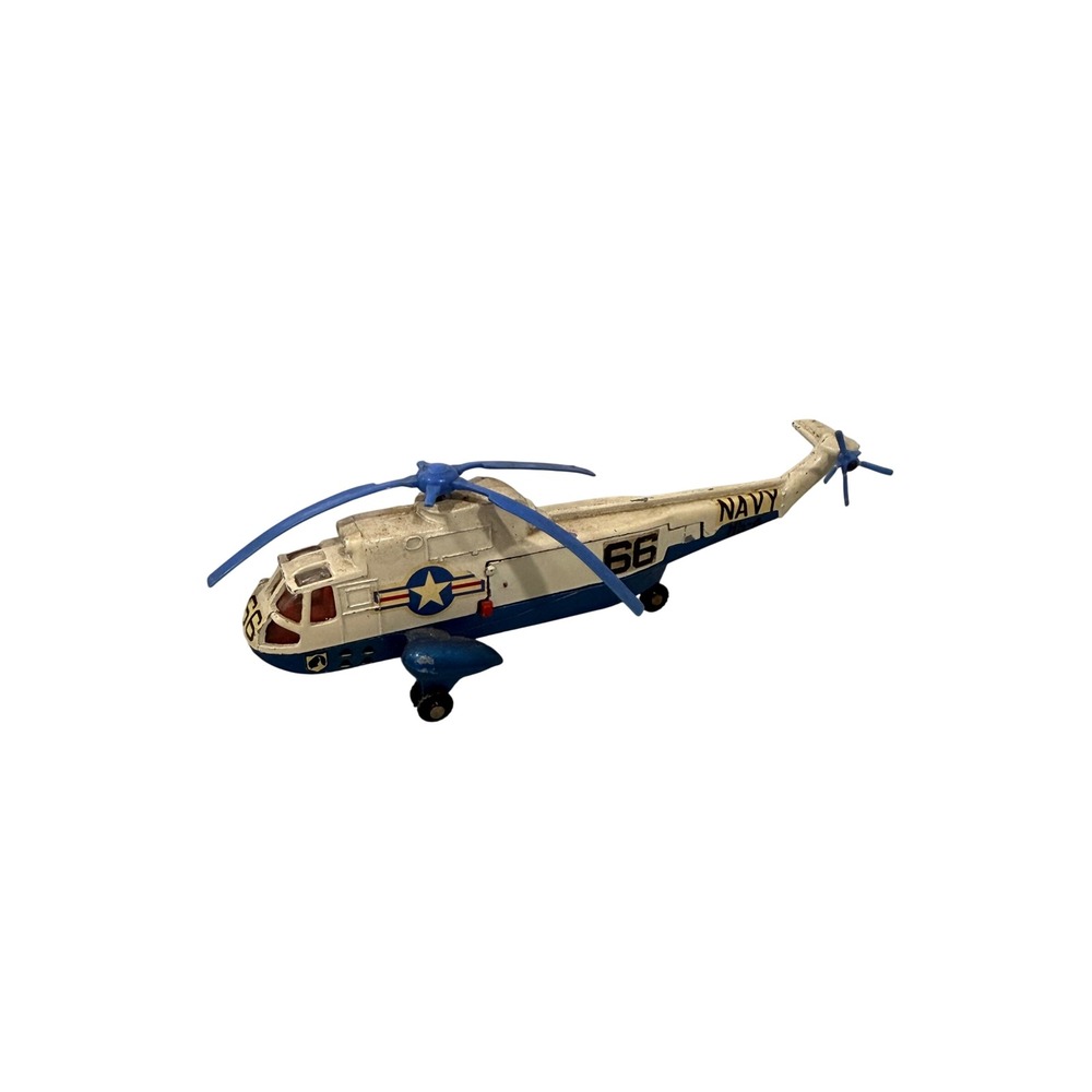 VTG Dinky Toys Sea King Helicopter 619 US Navy Diecast Made in England 7 inch